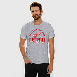 Футболка slim-fit Detroit Red Wings Детройт Ред Вингз, цвет: меланж — фото 2