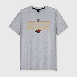 Футболка slim-fit Minnesota Wild NHL Миннесота Уайлд НХЛ, цвет: меланж