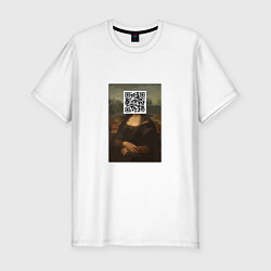 Футболка slim-fit QR Mona Lisa, цвет: белый