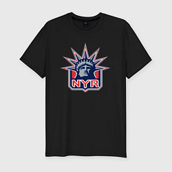 Футболка slim-fit Нью Йорк Рейнджерс New York Rangers, цвет: черный