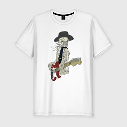 Футболка slim-fit Rock n roll is alive, цвет: белый