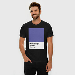 Футболка slim-fit Цвет Pantone 2022 года - Very Peri, цвет: черный — фото 2