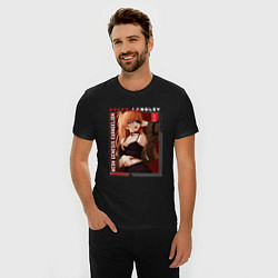 Футболка slim-fit Аска Asuka, Евангелион Evangelion, цвет: черный — фото 2