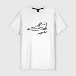 Футболка slim-fit Andy Warhol - signature, цвет: белый