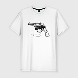 Футболка slim-fit Andy Warhol revolver sketch, цвет: белый