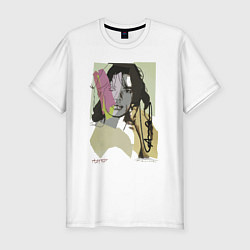 Футболка slim-fit Andy Warhol - Mick Jagger sketch, цвет: белый