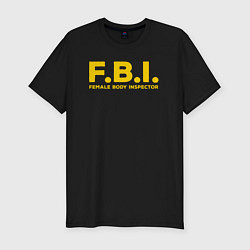 Футболка slim-fit FBI Женского тела инспектор, цвет: черный