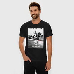 Футболка slim-fit YAMAHA на вираже, цвет: черный — фото 2