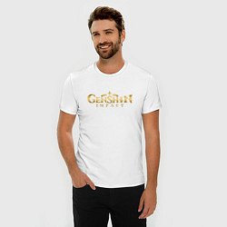 Футболка slim-fit GOLD LOGO GENSHIN IMPACT, цвет: белый — фото 2