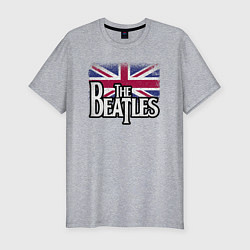 Футболка slim-fit The Beatles Great Britain Битлз, цвет: меланж