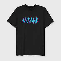 Футболка slim-fit ARCANE LEAGUE OF LEGENDS NEON LOGO, цвет: черный