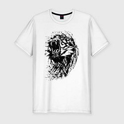 Футболка slim-fit Тигриная пасть, цвет: белый