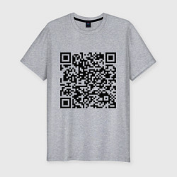 Футболка slim-fit QR-код Скала Джонсон, цвет: меланж