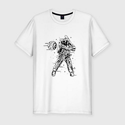 Футболка slim-fit Space baseball, цвет: белый