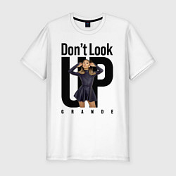 Футболка slim-fit Dont look up - Ariana Grande, цвет: белый