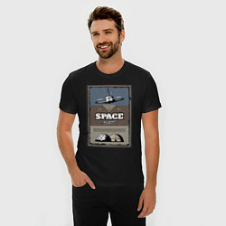 Футболка slim-fit Space adventure a scientific odyssey, цвет: черный — фото 2