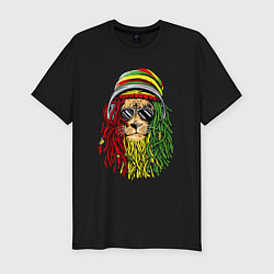 Футболка slim-fit Rasta lioN, цвет: черный