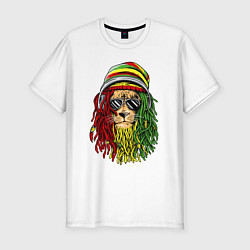 Футболка slim-fit Rasta lioN, цвет: белый