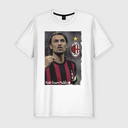 Футболка slim-fit Paolo Cesare Maldini - Milan, captain, цвет: белый