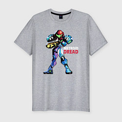 Футболка slim-fit Metroid Dread - Samus Aran, цвет: меланж