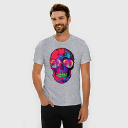 Футболка slim-fit Skull & bicycle, цвет: меланж — фото 2