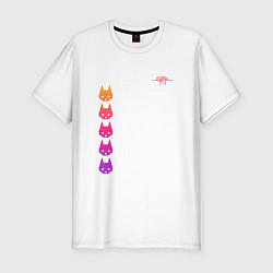 Футболка slim-fit Stray: Gradient, цвет: белый