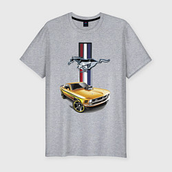 Футболка slim-fit Mustang motorsport, цвет: меланж