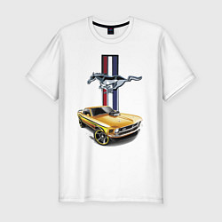 Футболка slim-fit Mustang motorsport, цвет: белый