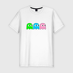 Футболка slim-fit Pac man - play Для двоих, цвет: белый