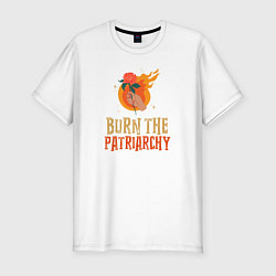 Футболка slim-fit Burn the Patriarchy, цвет: белый