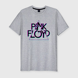 Футболка slim-fit PINK FLOYD ПИНК ФЛОЙД ГЛИТЧ, цвет: меланж