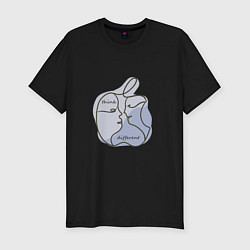 Футболка slim-fit Think Different, цвет: черный