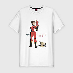 Футболка slim-fit PREY 18, цвет: белый