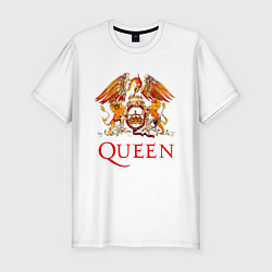 Футболка slim-fit Queen, логотип, цвет: белый