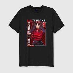 Футболка slim-fit Судьба Ночь схватки Fate Stay night, Тосака Рин, цвет: черный