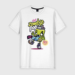 Мужская slim-футболка Diet Zombie Pop Sugar free Pop art