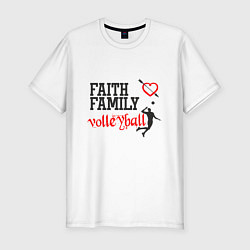 Футболка slim-fit Faith Family Volleyball, цвет: белый