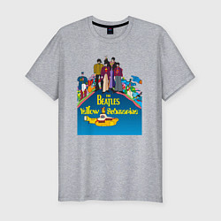 Футболка slim-fit The Beatles on a Yellow Submarine, цвет: меланж
