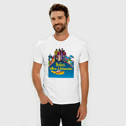 Футболка slim-fit The Beatles on a Yellow Submarine, цвет: белый — фото 2