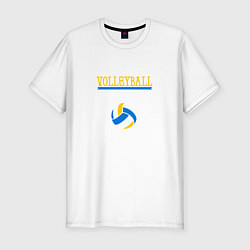 Футболка slim-fit Volleyball is a Feeling, цвет: белый