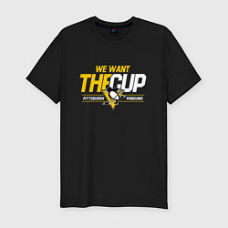 Футболка slim-fit Pittsburgh Penguins we want the cup Питтсбург Пинг, цвет: черный