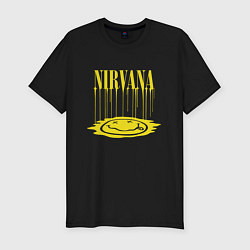 Футболка slim-fit Nirvana Логотип Нирвана, цвет: черный