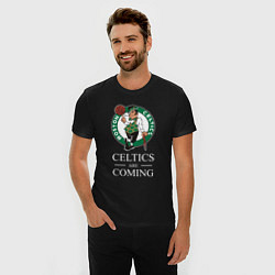 Футболка slim-fit Boston Celtics are coming Бостон Селтикс, цвет: черный — фото 2