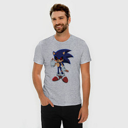 Футболка slim-fit Sonic Exe Начало кошмара, цвет: меланж — фото 2
