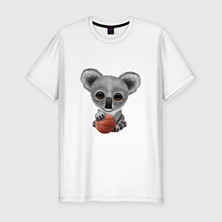 Футболка slim-fit Баскетбол - Коала, цвет: белый