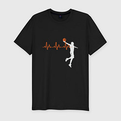 Мужская slim-футболка Pulse - Basketball