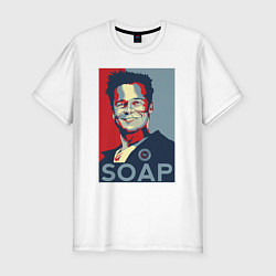 Футболка slim-fit Soаp club, цвет: белый