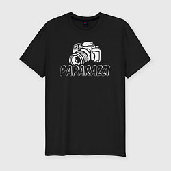 Футболка slim-fit Paparazzi папарацци, цвет: черный