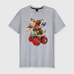 Футболка slim-fit Donkey Kong Super Mario Nintendo, цвет: меланж