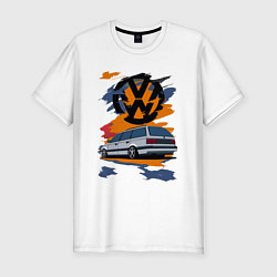 Футболка slim-fit VW Passat B3 Variant, цвет: белый